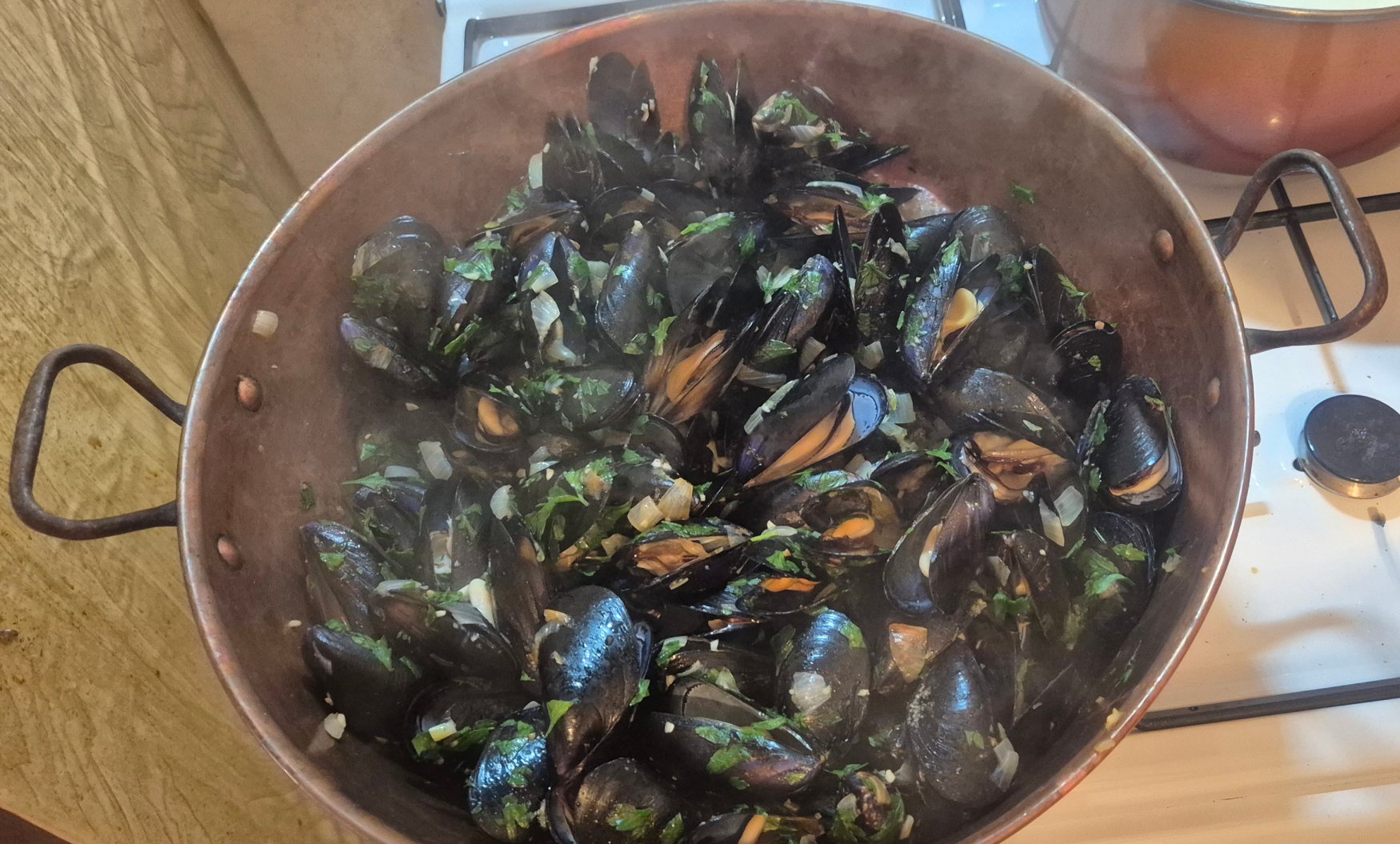 Moules lait de coco